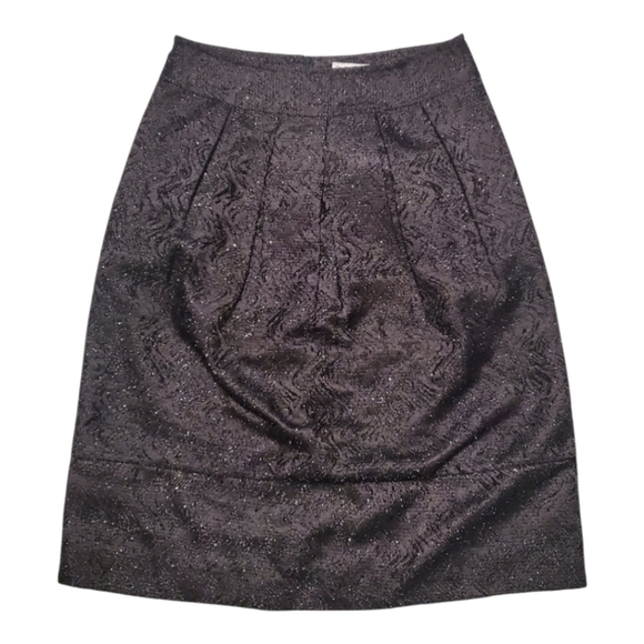 miz wear Dresses & Skirts - Miz Wear Black Brocade Front Pleated Skirt A-line Size 4 *